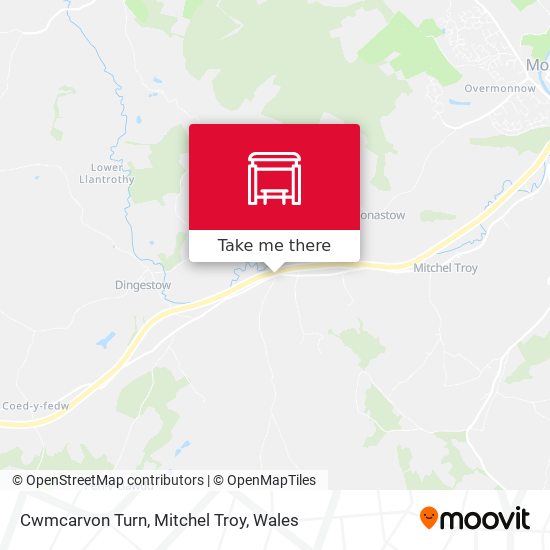 Cwmcarvon Turn, Mitchel Troy map