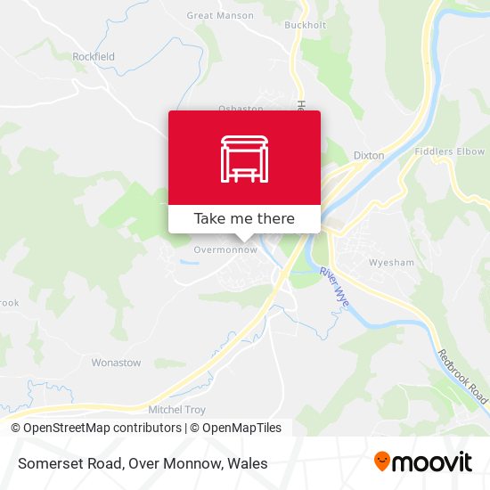 Somerset Road, Over Monnow map