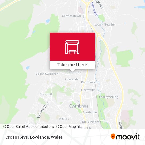 Cross Keys, Lowlands map
