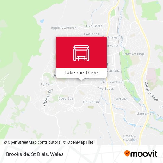 Brookside, St Dials map