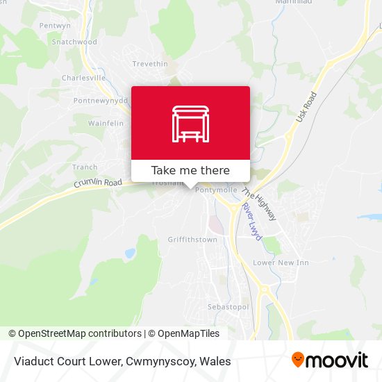 Viaduct Court Lower, Cwmynyscoy map