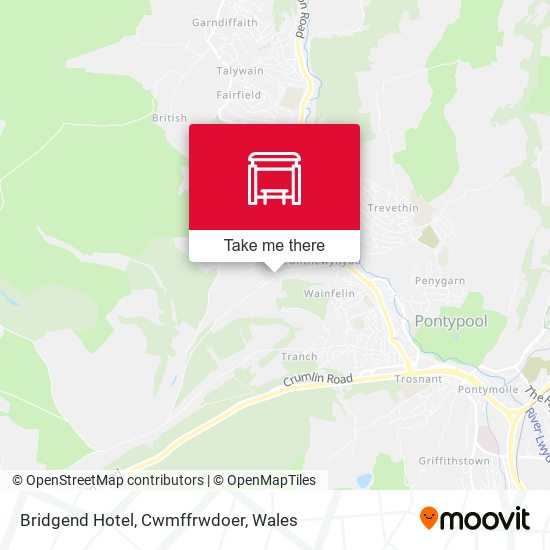 Bridgend Hotel, Cwmffrwdoer map