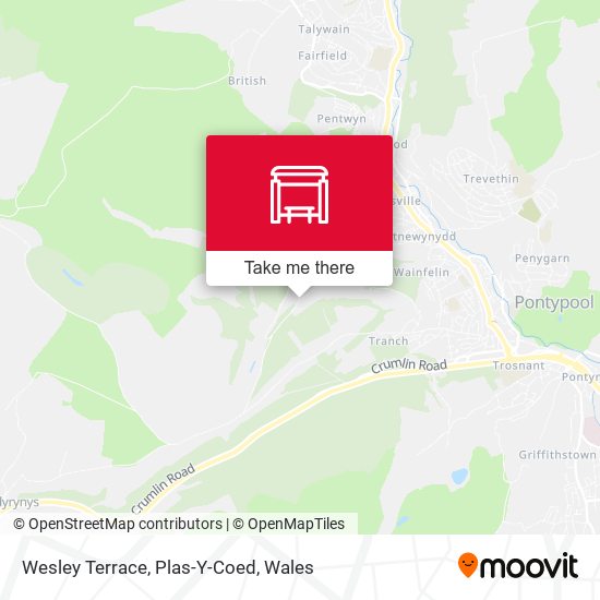 Wesley Terrace, Plas-Y-Coed map