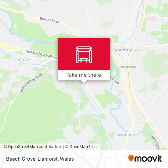 Beech Grove, Llanfoist map