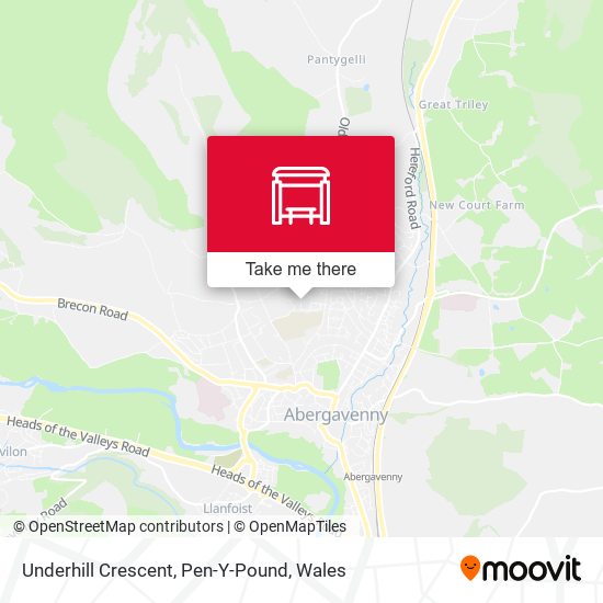 Underhill Crescent, Pen-Y-Pound map