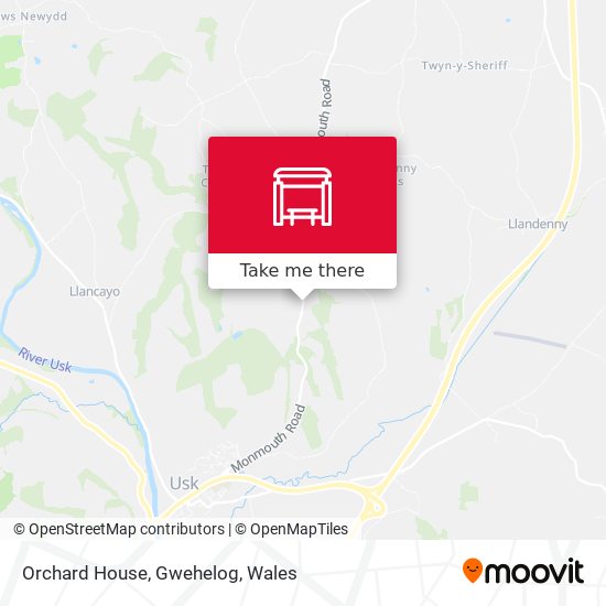 Orchard House, Gwehelog map