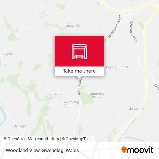 Woodland View, Gwehelog map