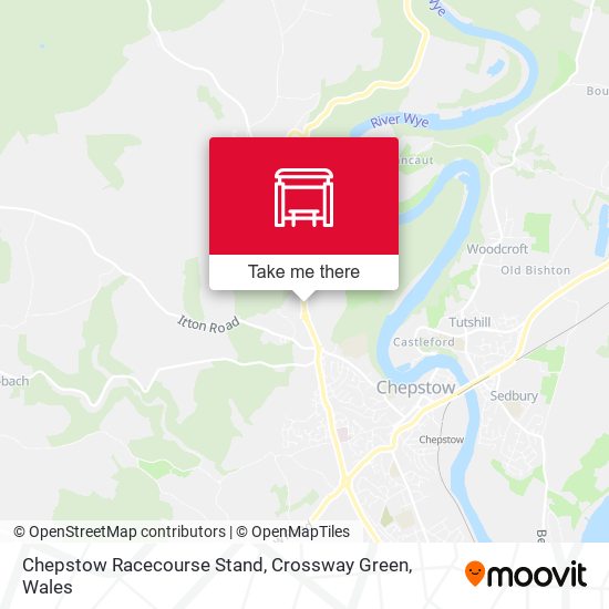 Chepstow Racecourse Stand, Crossway Green map
