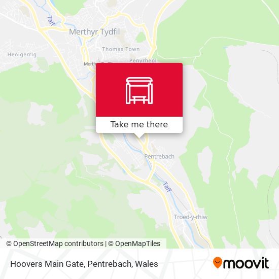Hoovers Main Gate, Pentrebach map