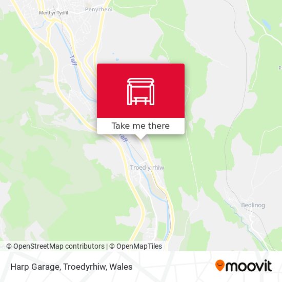 Harp Garage, Troedyrhiw map