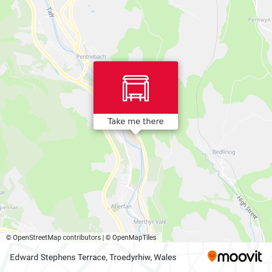 Edward Stephens Terrace, Troedyrhiw map