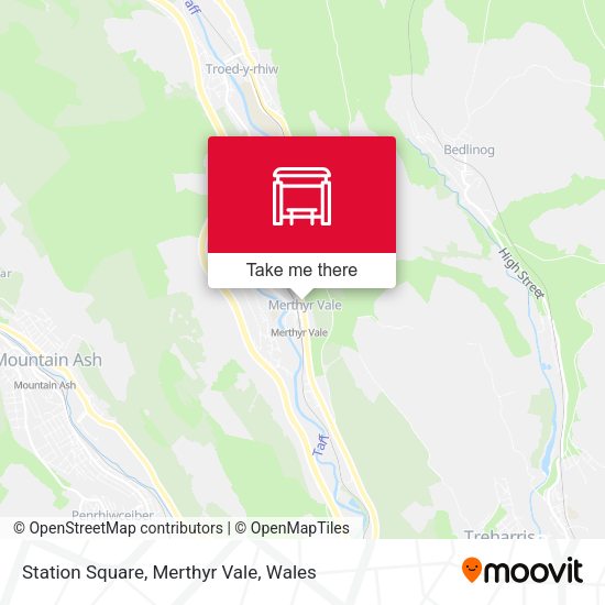Station Square, Merthyr Vale map