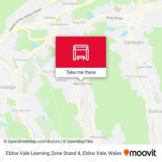Ebbw Vale Learning Zone Stand 4, Ebbw Vale map