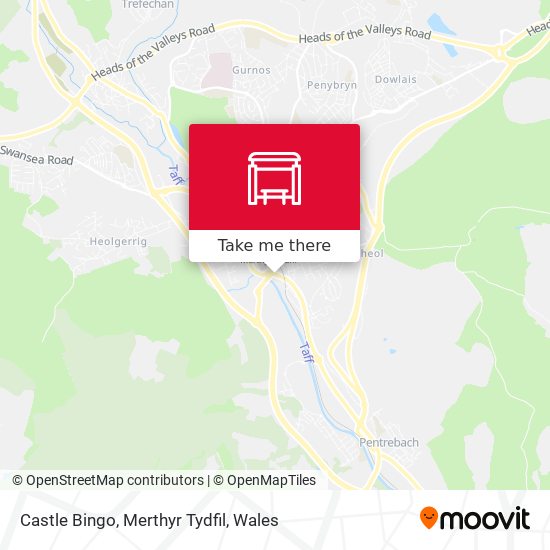 Castle Bingo, Merthyr Tydfil map