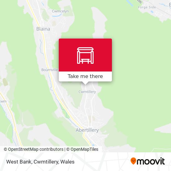 West Bank, Cwmtillery map