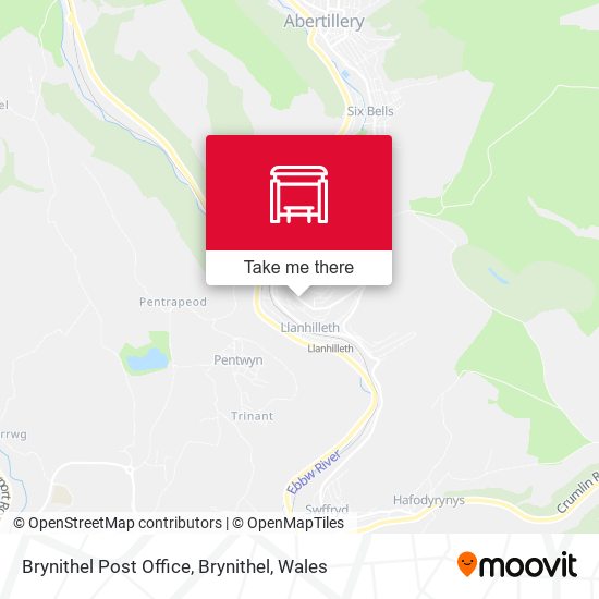 Brynithel Post Office, Brynithel map