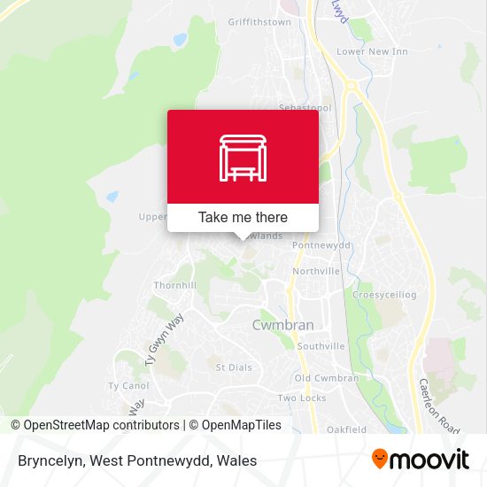 Bryncelyn, West Pontnewydd map