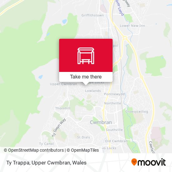 Ty Trappa, Upper Cwmbran map