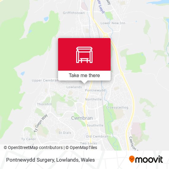 Pontnewydd Surgery, Lowlands map