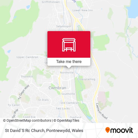 St David`S Rc Church, Pontnewydd map