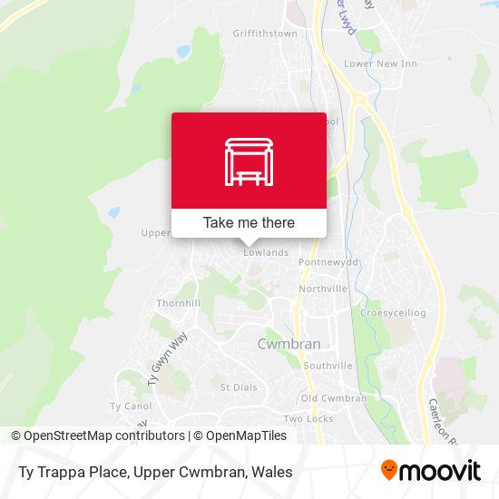 Ty Trappa Place, Upper Cwmbran map
