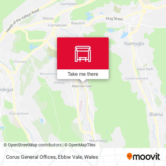 Corus General Offices, Ebbw Vale map