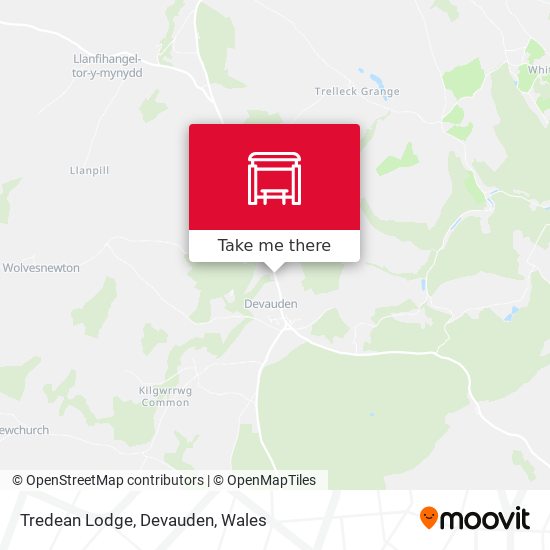 Tredean Lodge, Devauden map
