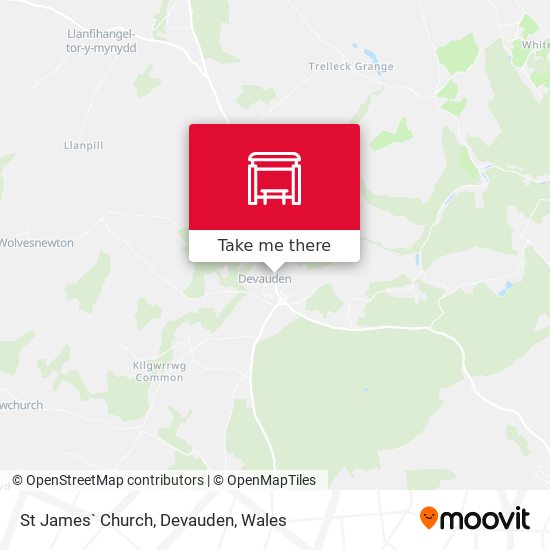 St James` Church, Devauden map