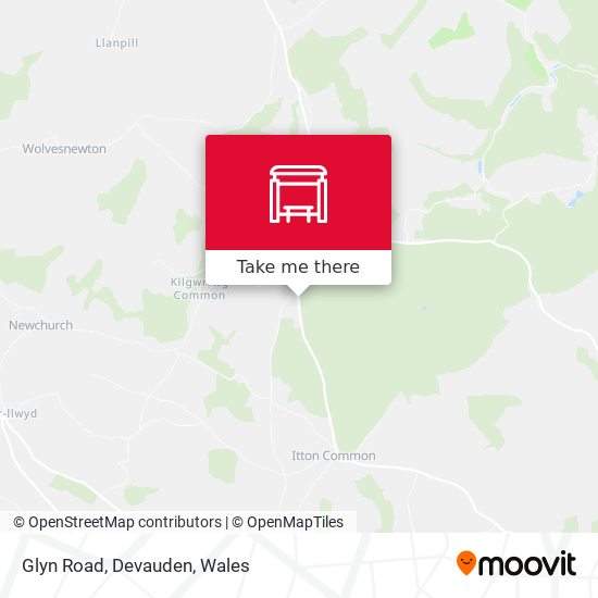 Glyn Road, Devauden map