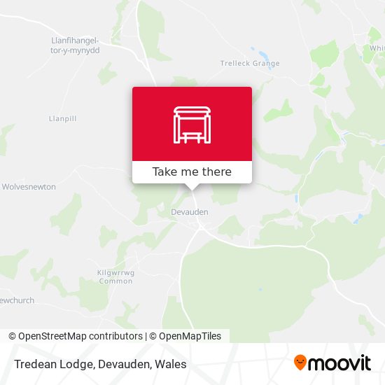 Tredean Lodge, Devauden map