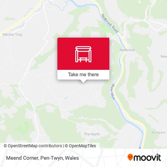 Meend Corner, Pen-Twyn map