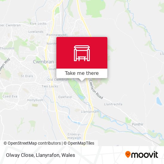 Olway Close, Llanyrafon map