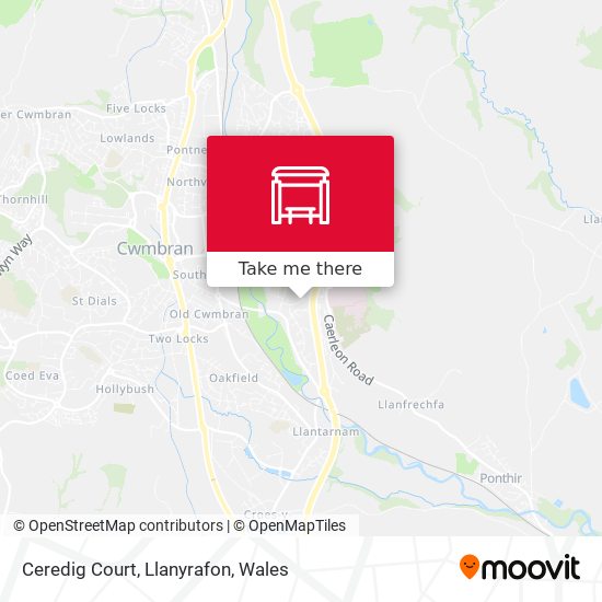 Ceredig Court, Llanyrafon map