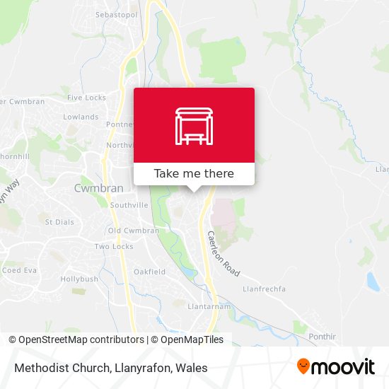 Methodist Church, Llanyrafon map