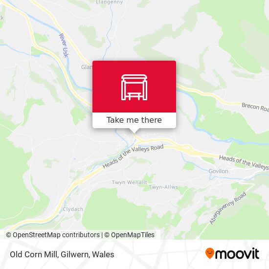 Old Corn Mill, Gilwern map