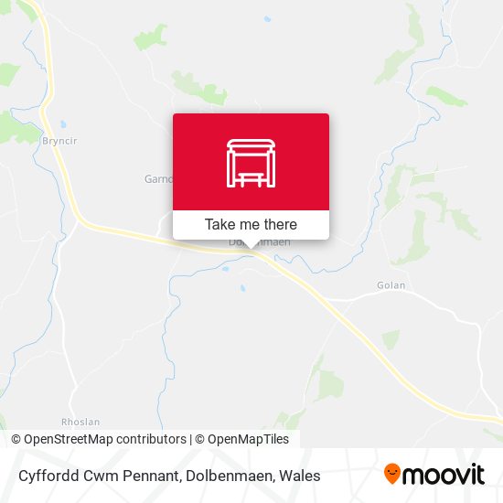 Cyffordd Cwm Pennant, Dolbenmaen map