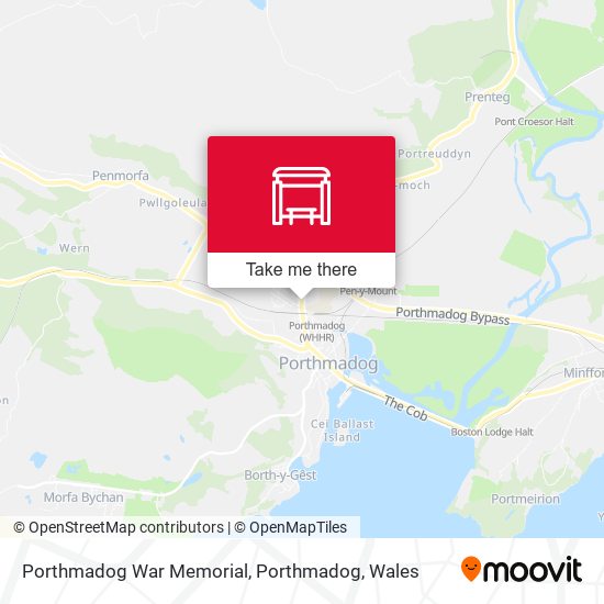 Porthmadog War Memorial, Porthmadog map