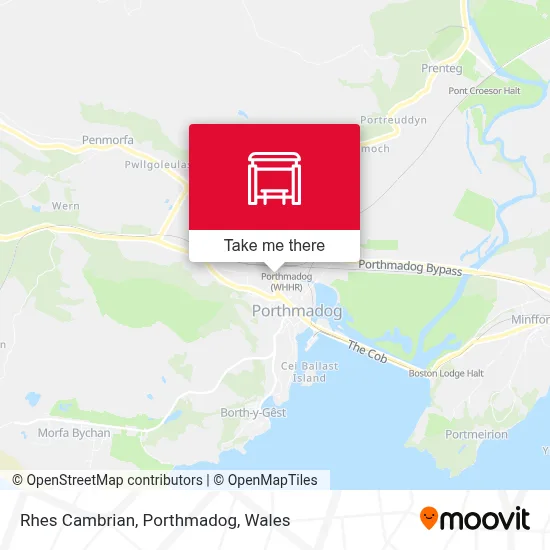 Rhes Cambrian, Porthmadog map