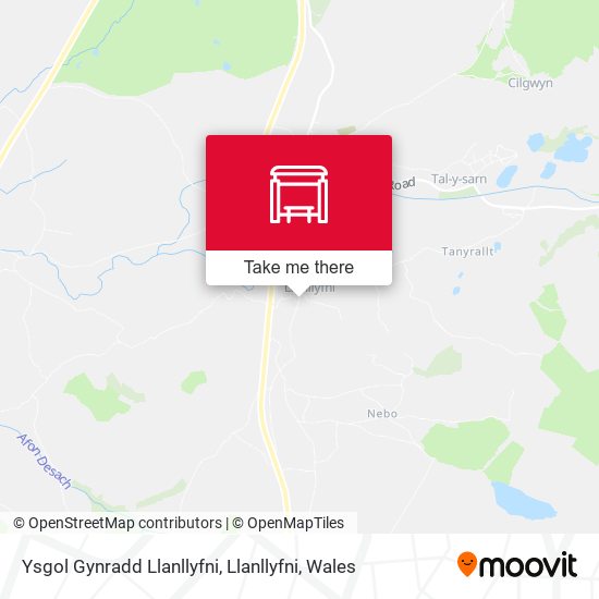 Ysgol Gynradd Llanllyfni, Llanllyfni map