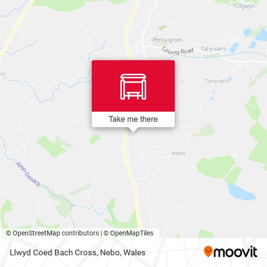 Llwyd Coed Bach Cross, Nebo map