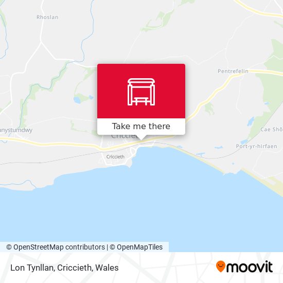 Lon Tynllan, Criccieth map