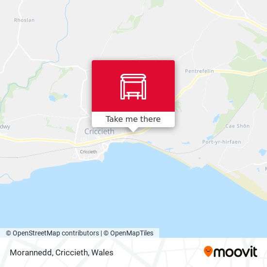 Morannedd, Criccieth map