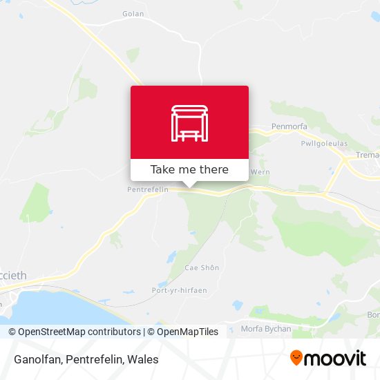 Ganolfan, Pentrefelin map