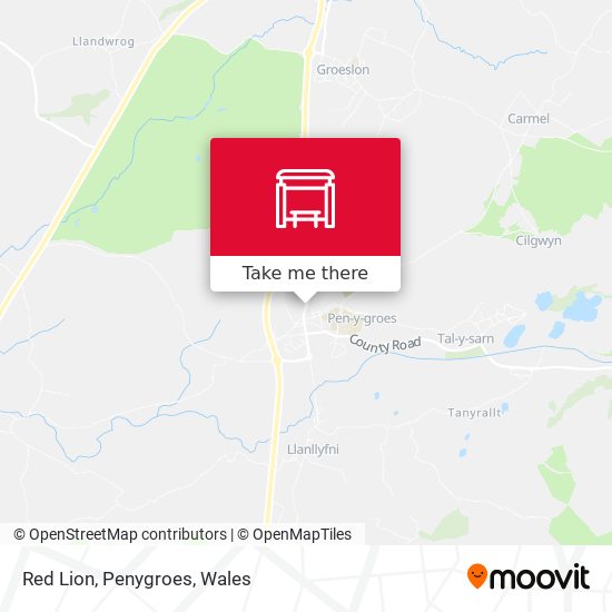 Red Lion, Penygroes map