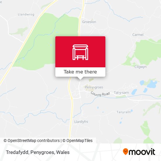 Tredafydd, Penygroes map