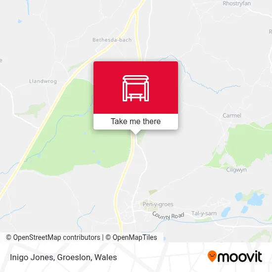 Inigo Jones, Groeslon map