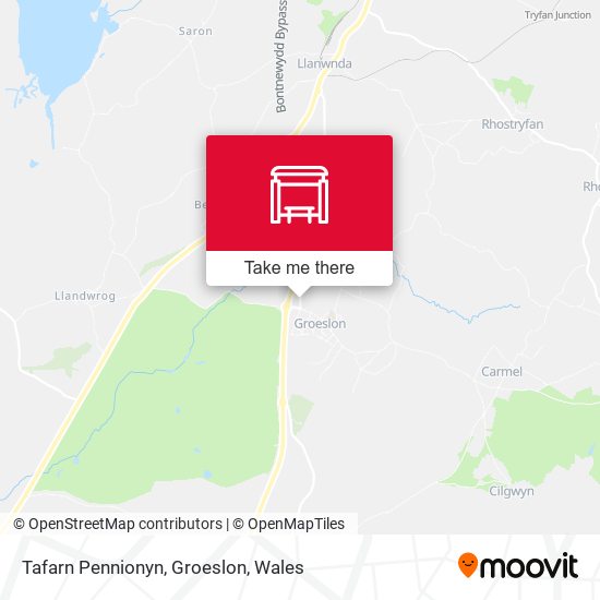 Tafarn Pennionyn, Groeslon map