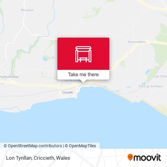 Lon Tynllan, Criccieth map
