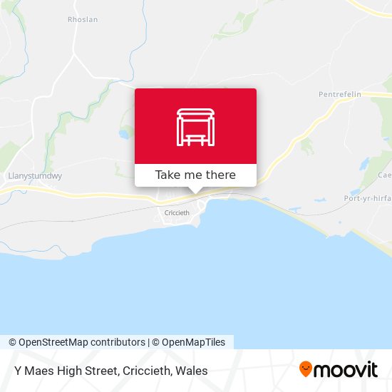 Y Maes High Street, Criccieth map