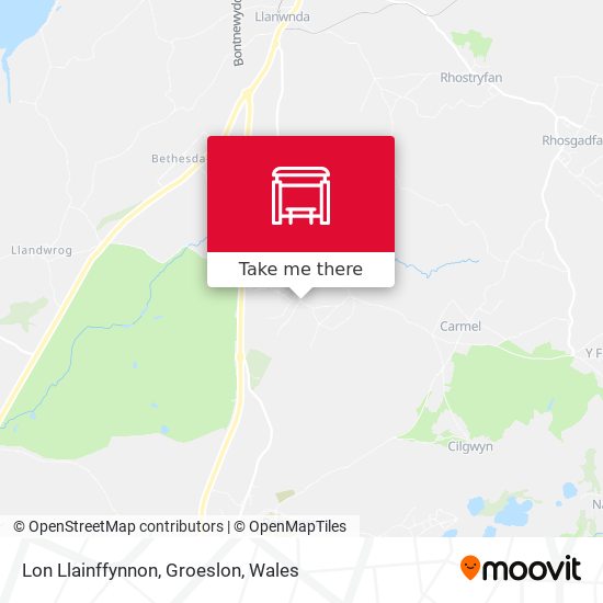 Lon Llainffynnon, Groeslon map
